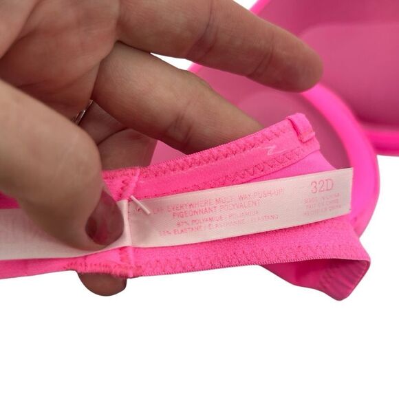 Victoria’s Secret Pink multiway, push-up, strapless Hot Pink Bra size 32D - Picture 4 of 4